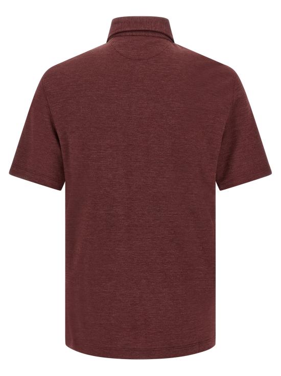 26FW 브루넬로 쿠치넬리 폴로 티셔츠 MM8543915C010 Bordeaux - BRUNELLO CUCINELLI
