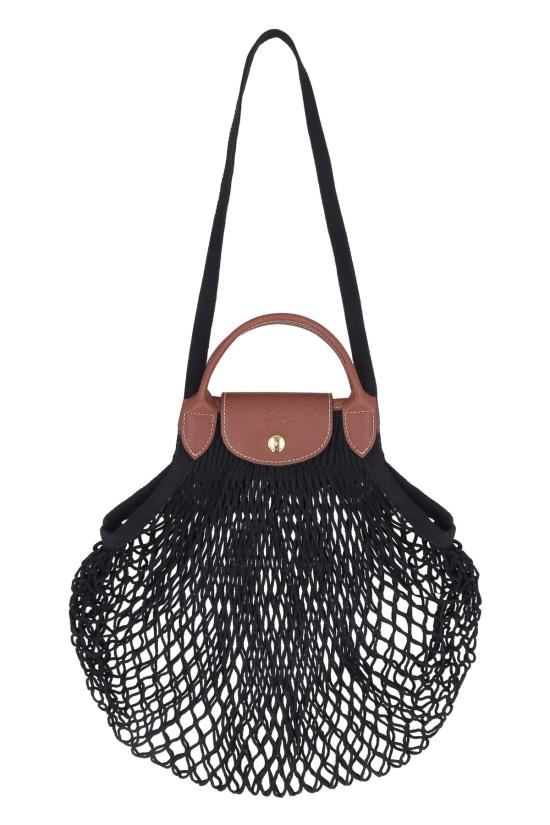  롱샴 가방 르 플리아쥬 필레 메시 토트백 블랙 - LONGCHAMP