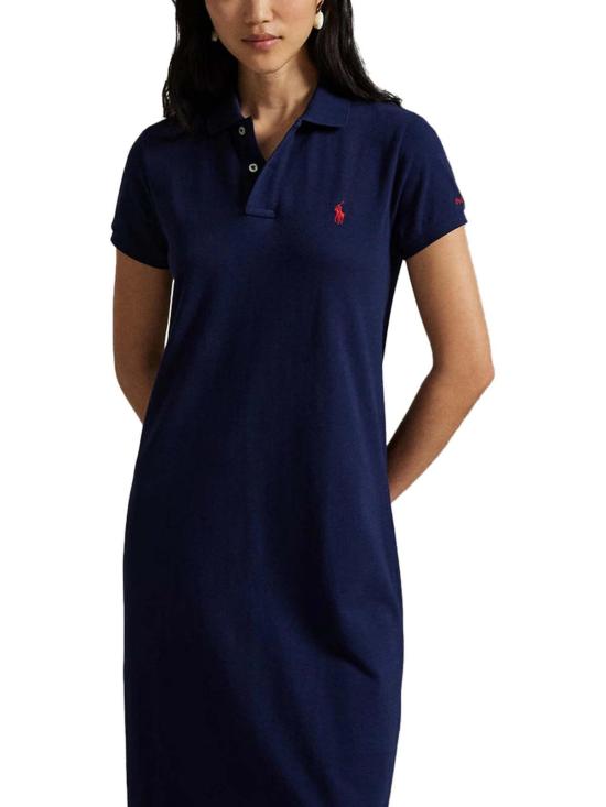 26FW 랄프 로렌 롱 원피스 메쉬 폴로 드레스 - RALPH LAUREN