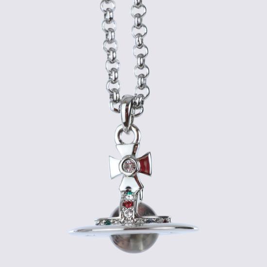 26FW 비비안웨스트우드 뉴 쁘띠 ORB 펜던트 목걸이 63020098 02P019P019 PLATINUM - VIVIENNE WESTWOOD