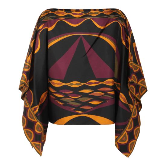 26FW 에밀리오푸치 긴팔 티셔츠 6URM65 6U741019 BORDEAUX GOLD - EMILIO PUCCI