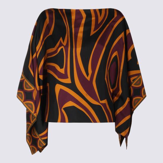 26FW 에밀리오푸치 긴팔 티셔츠 6URM65 6U741019 BORDEAUX GOLD - EMILIO PUCCI