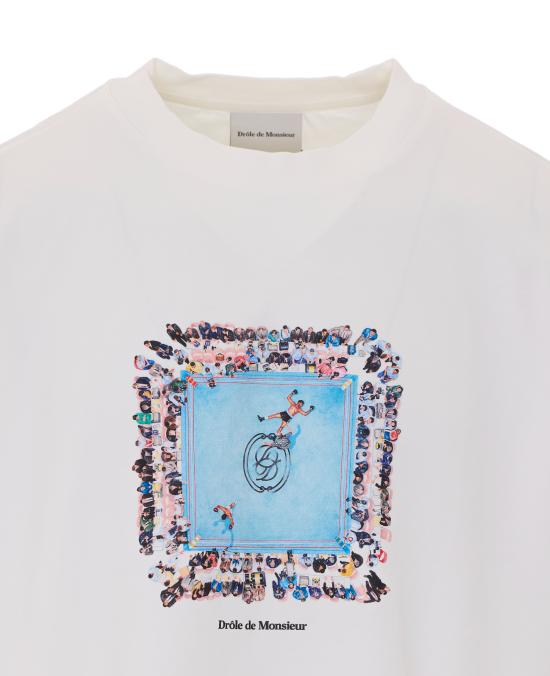 26FW 드롤드무슈 반팔 티셔츠 TS343 CO002OW WHITE - DROLE DE MONSIEUR