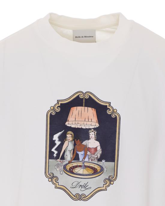 26FW 드롤드무슈 반팔 티셔츠 TS355 CO002OW WHITE - DROLE DE MONSIEUR