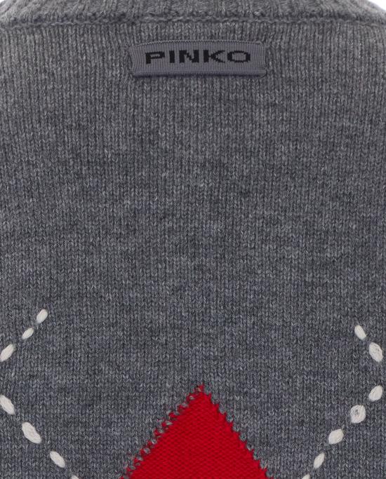 26FW 핑코 가디건 107284 A3IEIL1 GREY - PINKO