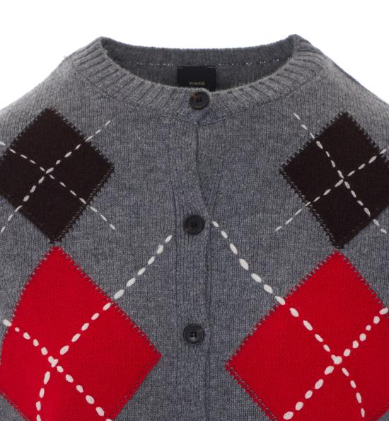 26FW 핑코 가디건 107284 A3IEIL1 GREY - PINKO
