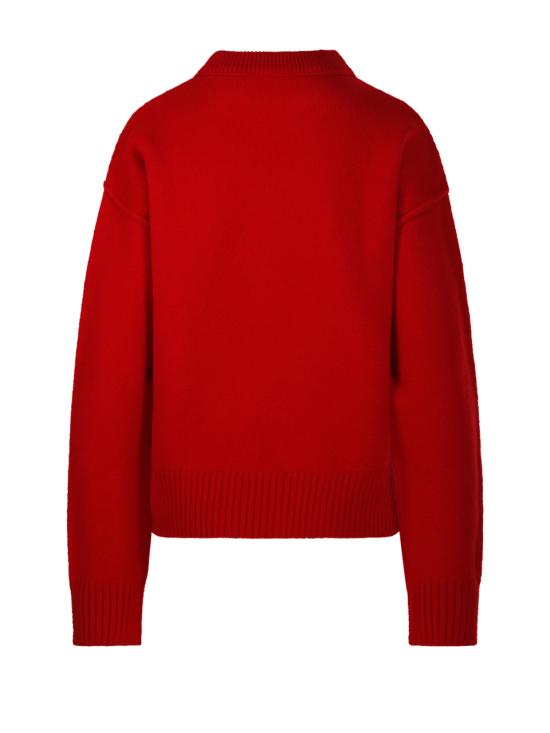 26FW 아미 빅 하트 울 크루넥 스웨터 UKS838 018 A252 ROUGE RUBIS NOIR - AMI