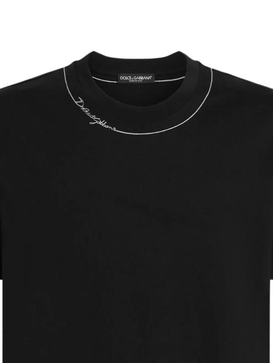 26FW 돌체앤가바나 반팔 티셔츠 G8RN8Z G7P9ON0000 BLACK - DOLCE & GABBANA