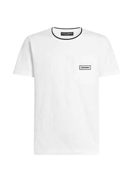 26FW 돌체앤가바나 반팔 티셔츠 G8RA2Z G7Q2PW0800 OFF WHITE