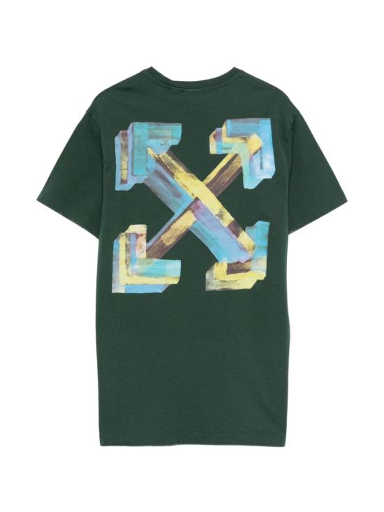 26FW [키즈] 오프화이트 티셔츠 44BAA002F26J00A303 PINE VERDE - OFF WHITE