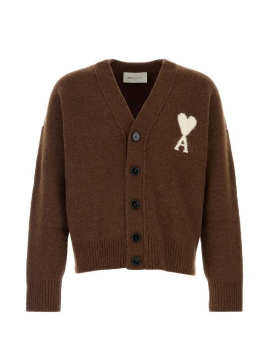 26FW 아미 빅 하트 로고 알파카 니트 가디건 UKC365KN0135 A362 MARRONE