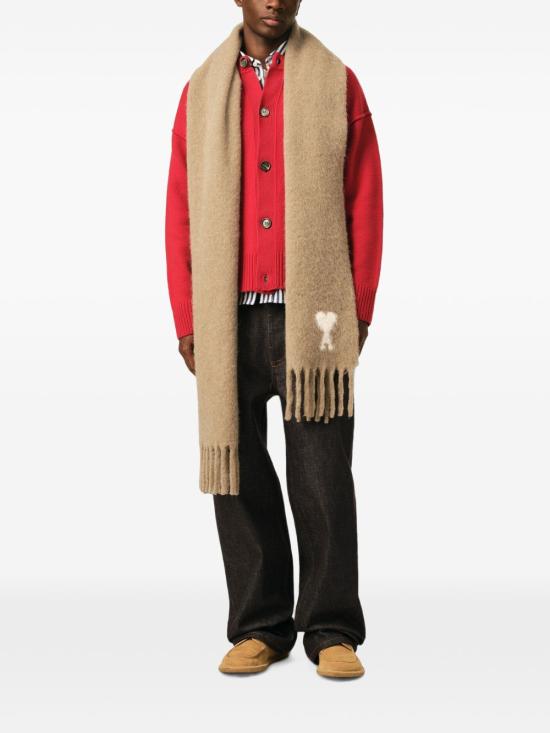26FW 아미 알파카 아미 드 꾀흐 스카프 USF673AW0004 A184 BEIGE - AMI