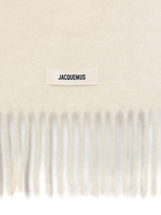 26FW 자크뮈스 프린지 울 스카프 ACU00572BOT4032 110 BIANCO - JACQUEMUS