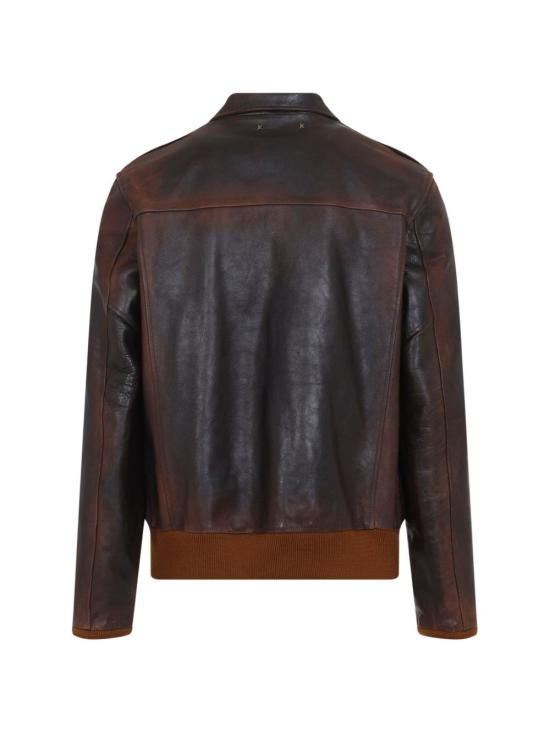 26FW 골든구스 가죽 자켓 GMP02502 P00228855381 MARRONE - GOLDEN GOOSE