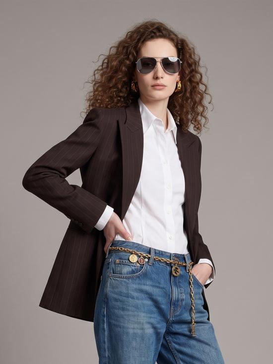 26FW 생로랑 자켓 A008DL BROWN - SAINT LAURENT