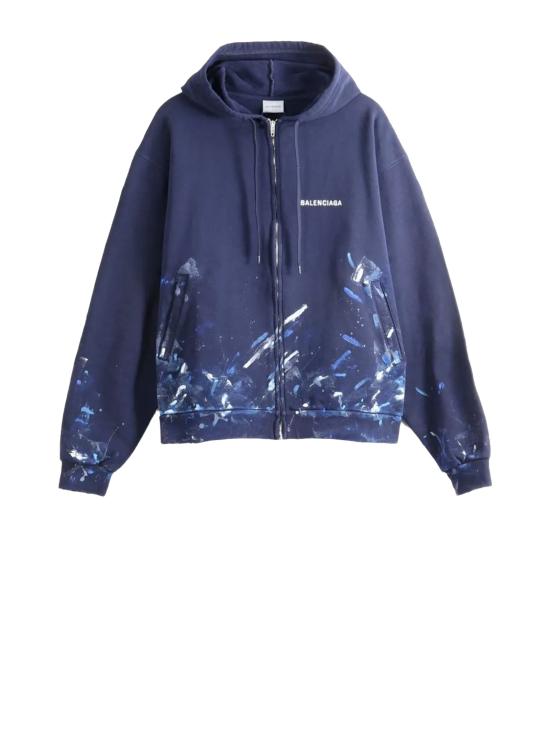26FW 발렌시아가 긴팔 티셔츠 850338 TUVJ68065 NAVY