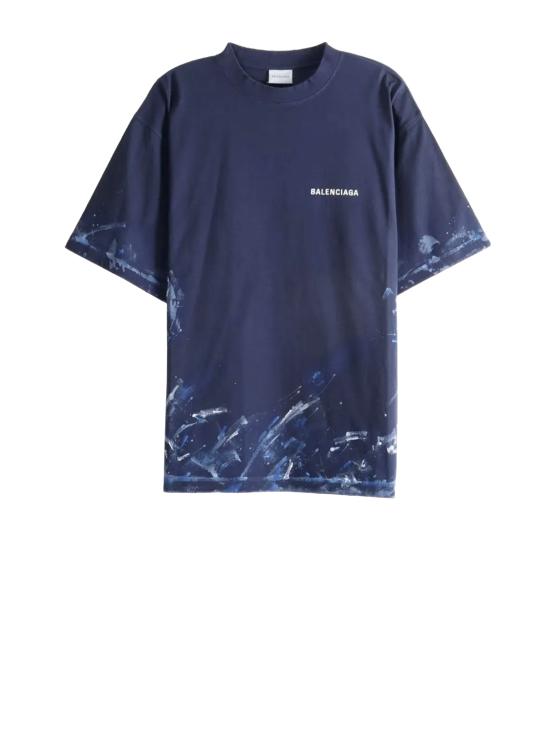 26FW 발렌시아가 반팔 티셔츠 764235 TUVJ78065 NAVY