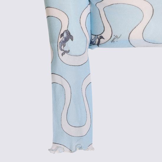 26FW 에밀리오푸치 반팔 티셔츠 6UJM45 6U829032 LIGHT BLUE - EMILIO PUCCI