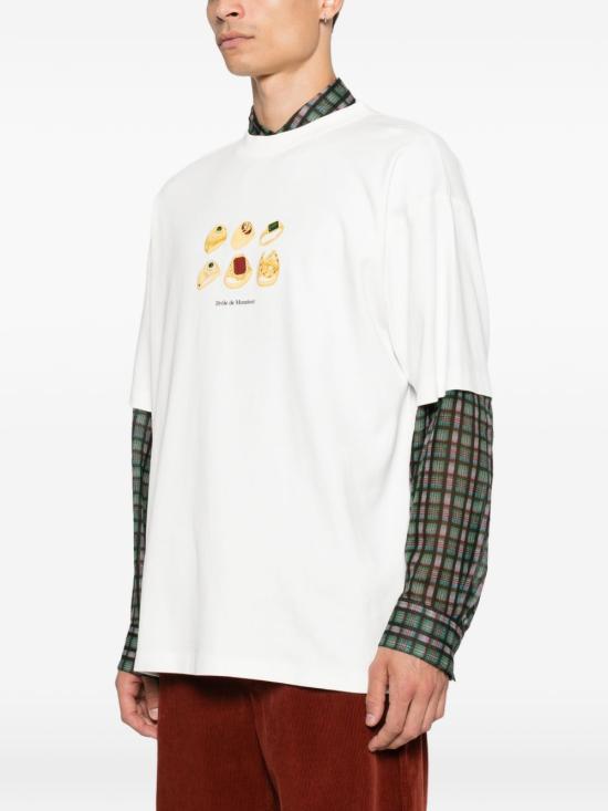 26FW 드롤드무슈 반팔 티셔츠 TS341CO002 OW BIANCO - DROLE DE MONSIEUR
