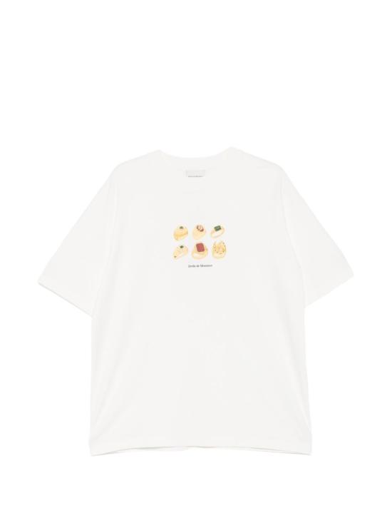 26FW 드롤드무슈 반팔 티셔츠 TS341CO002 OW BIANCO