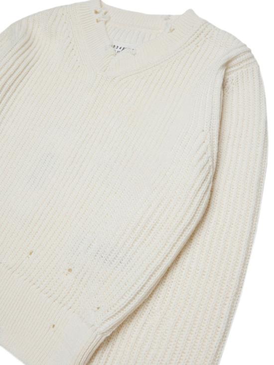 26FW [키즈] MM6 메종마르지엘라 니트/스웻셔츠 M61057MM08W M6101 BIANCO - MM6 MAISON MARGIELA