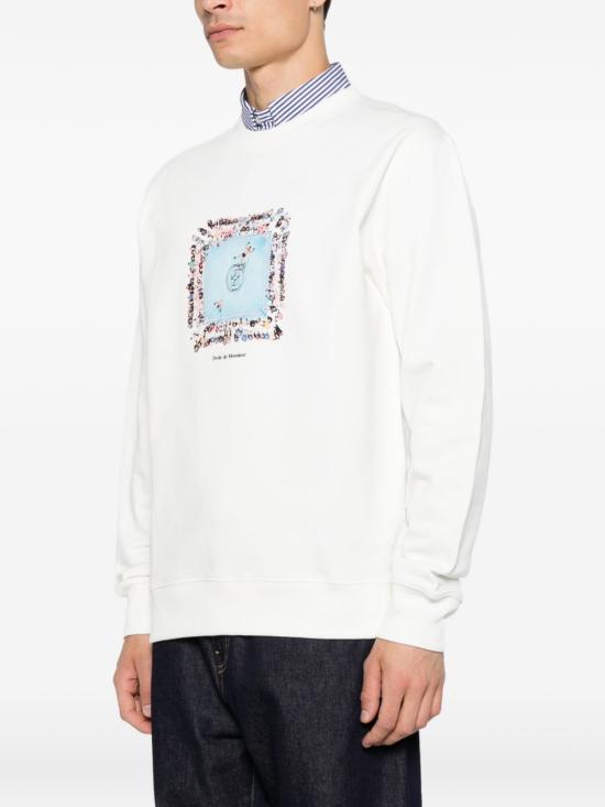 26FW 드롤드무슈 긴팔 티셔츠 SW220CO127 OW BIANCO - DROLE DE MONSIEUR