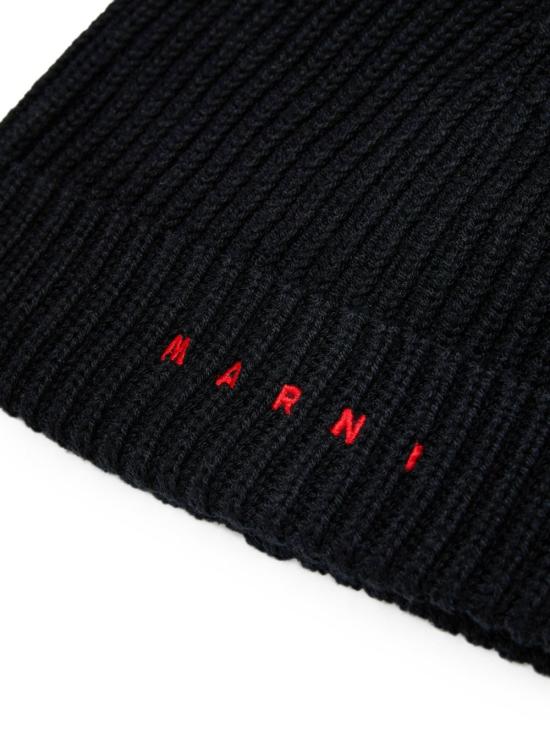 26FW [키즈] 마르니 모자 M02035M00YZ 0M900 NERO - MARNI