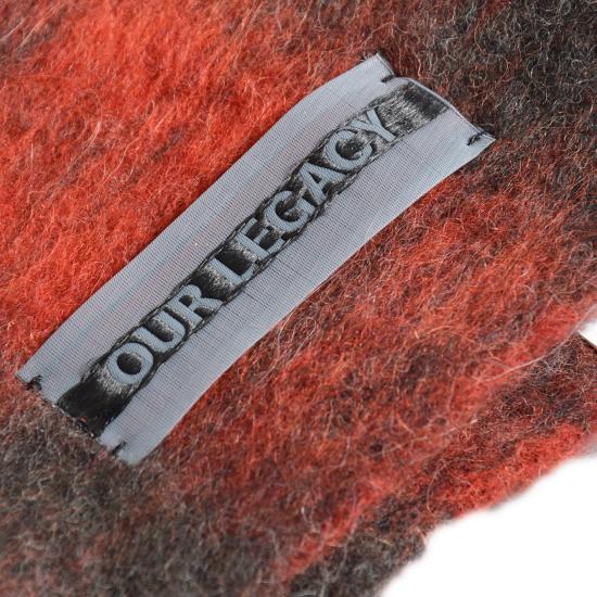 26FW 아워레가시 머플러/스카프 A4268EBR BURNTRED ROSSO NERO - OUR LEGACY