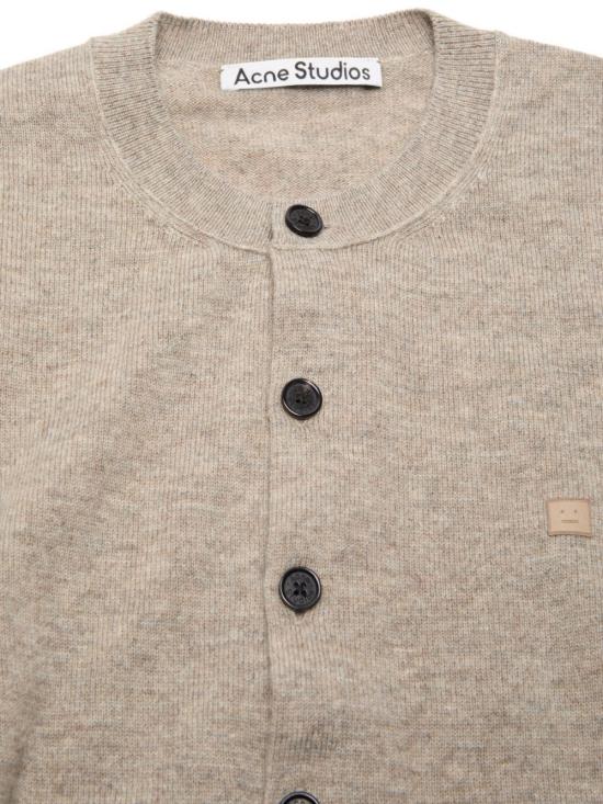 26FW 아크네 스튜디오 피티드 가디건 야크 울 A60657 DRN GREIGE MELANGE - ACNE STUDIOS