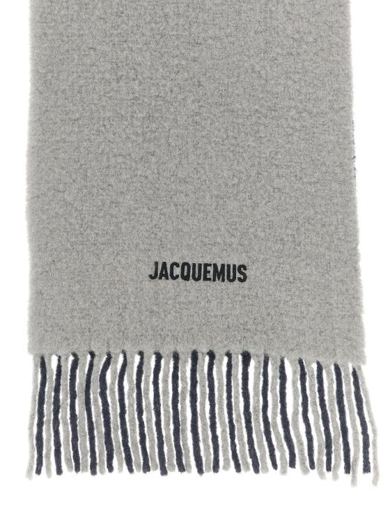 26FW 자크뮈스 머플러/스카프 L 사이즈 스카프 및 풀라드 그레이 - JACQUEMUS