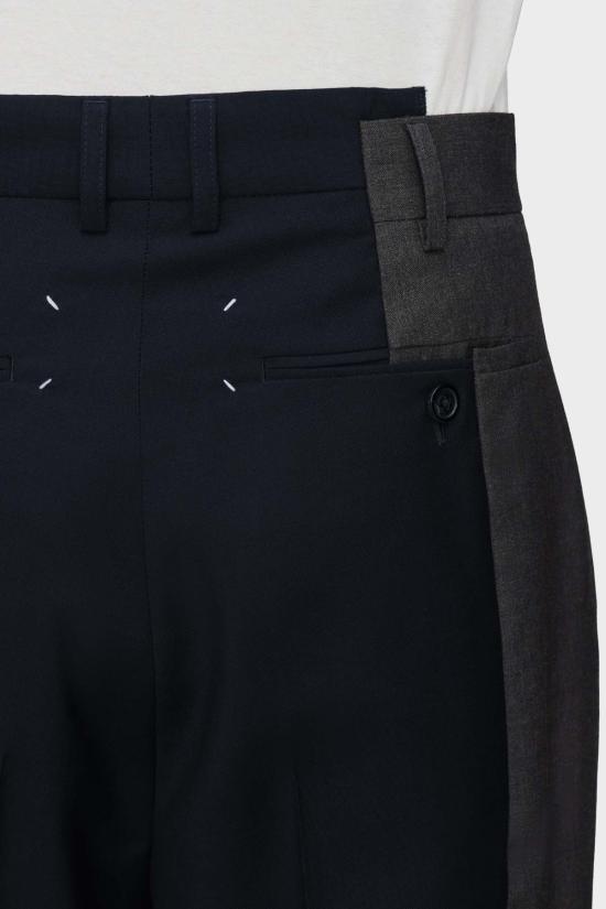  마르지엘라 스트레이트 팬츠 메종  스플라이스드 테일러드 팬츠 블루 - MAISON MARGIELA