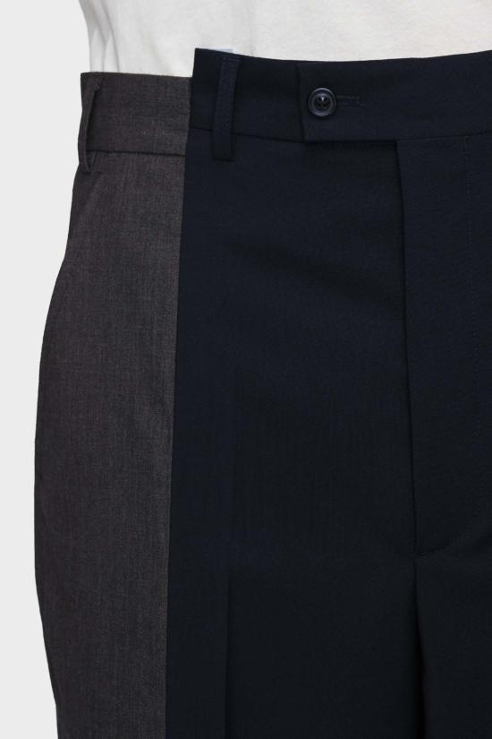  마르지엘라 스트레이트 팬츠 메종  스플라이스드 테일러드 팬츠 블루 - MAISON MARGIELA