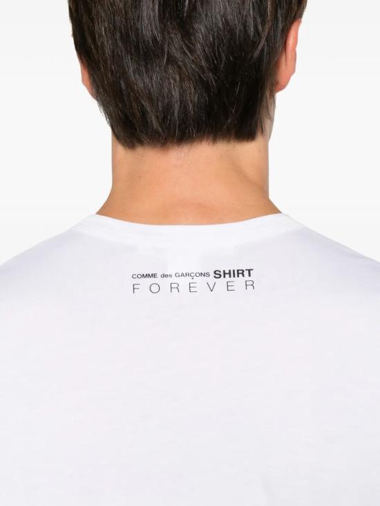 26FW 꼼데가르송 반팔 티셔츠 FZ T004 PER 4 WHITE - COMME DES GARCONS