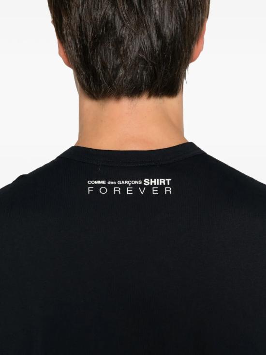 26FW 꼼데가르송 반팔 티셔츠 FZ T004 PER 2 NAVY - COMME DES GARCONS