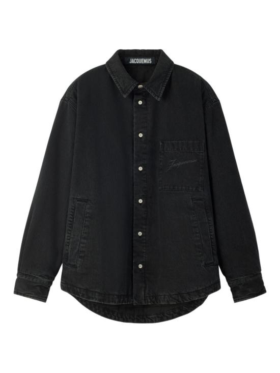  자크뮈스 라 슈미즈 불랑제 퍼프 오버셔츠 OUM00115AD00019990 AI25 BLACK