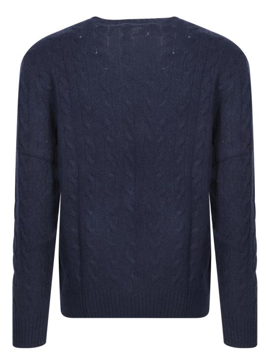 27FW 폴로 랄프로렌 케이블 니트 스웨터 710876762 002 Blue - POLO RALPH LAUREN