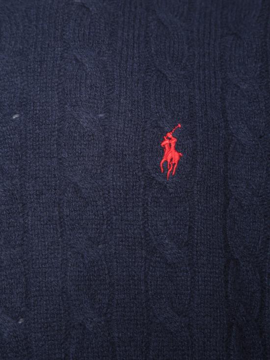 27FW 폴로 랄프로렌 케이블 니트 스웨터 710876762 002 Blue - POLO RALPH LAUREN