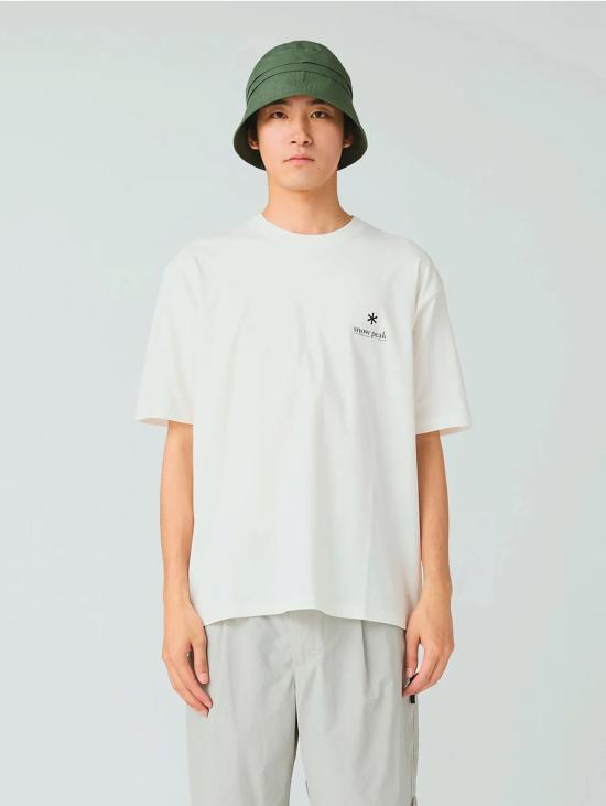 26FW 스노우피크 반팔 티셔츠 Cotone Biologico Bianco 소재의 Maniche Corte 티셔츠