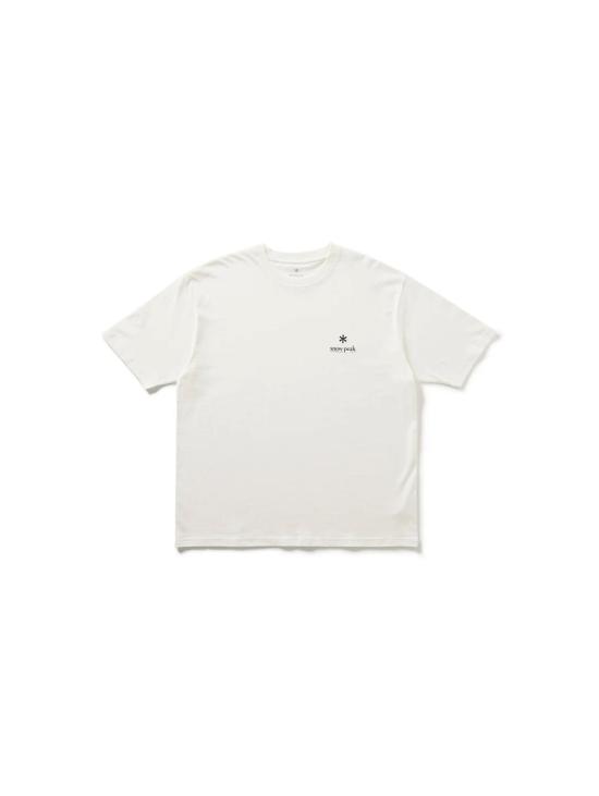 26FW 스노우피크 반팔 티셔츠 Cotone Biologico Bianco 소재의 Maniche Corte 티셔츠 - SNOW PEAK