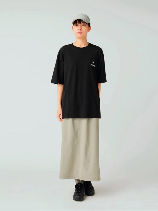 26FW 스노우피크 반팔 티셔츠 Cotone Biologico Nero 소재의 Maniche Corte 티셔츠 - SNOW PEAK