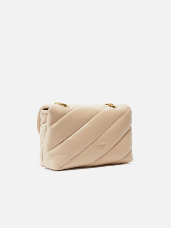 26FW 핑코 가방 Borsa a Tracolla Love Bag 퍼프 나파 트라푼타타 베이지 색상 - PINKO