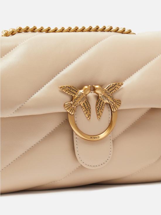 26FW 핑코 가방 Borsa a Tracolla Love Bag 퍼프 나파 트라푼타타 베이지 색상 - PINKO