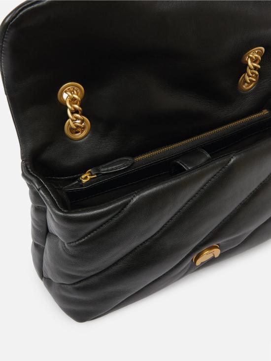 26FW 핑코 가방 Borsa a Tracolla Love Bag 퍼프 소재의 나파 트라푼타타 네로/오로 - PINKO