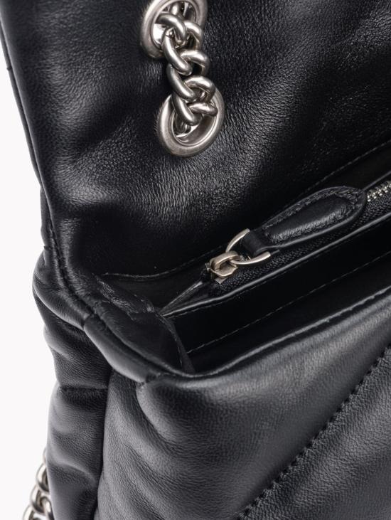 26FW 핑코 가방 Borsa a Tracolla Love Bag 퍼프 소재의 나파 트라푼타타 네로/아르젠토 - PINKO