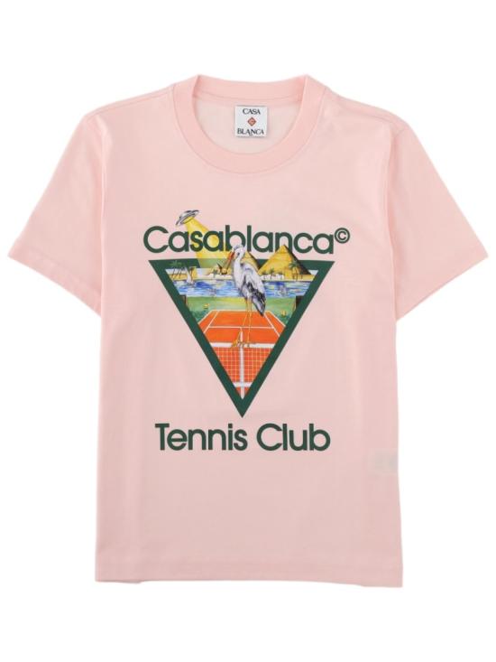 26FW 카사블랑카 탑 W PF26 JTS 020 02TENNISCLUBTRIANGLE Pink