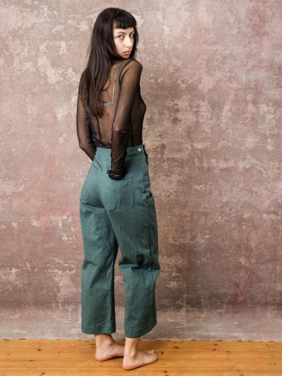  술라 클로딩 LTD 긴팔 티셔츠 술라 클로딩(Sula Clothing Ltd.) 슬래시넥 실크 튤 티셔츠 - SULA CLOTHING LTD.