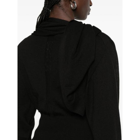  릭 오웬스 긴팔 티셔츠 RWS 울 니트 탑 블랙 - RICK OWENS