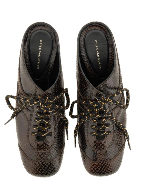 25FW 드리스 반 노튼 뮬/슬리퍼 011740 350704 Brown - DRIES VAN NOTEN