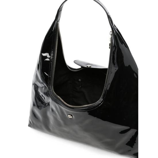  롱샴 가방 페이턴트 카프 가죽 숄더백 블랙 - LONGCHAMP