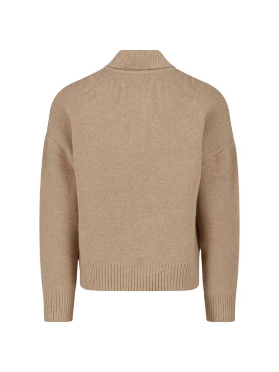 26FW 아미 ADC 알파카 폴로 스웨터 UPL408 KN0135 A278 BEIGE MASTIC ECRU DOM - AMI